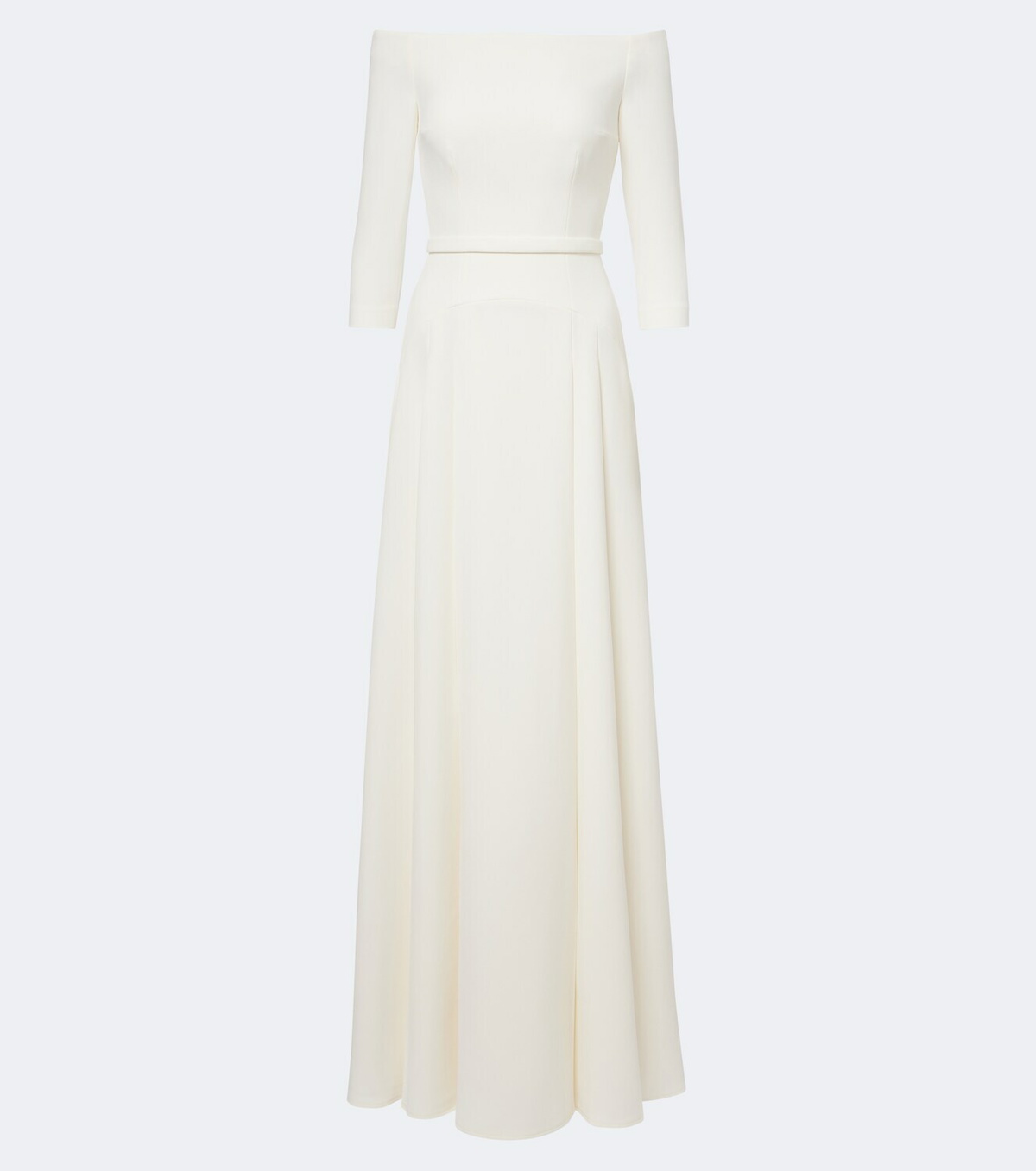 Safiyaa Bridal Amadora off-shoulder crêpe gown