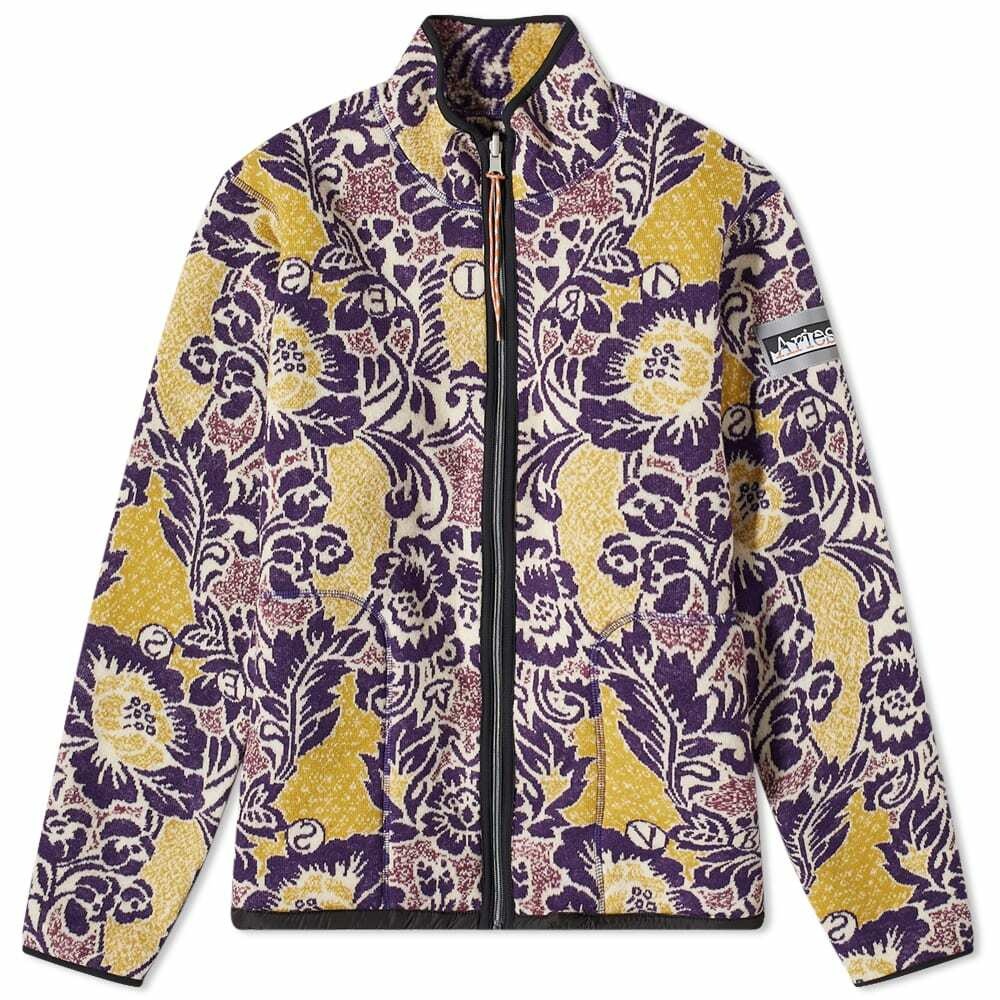 Aries Reversible Fleur Fleece Jacket in Multi ARIES