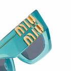 Miu Miu Eyewear Women's 09WS Sunglasses in Opal Anise