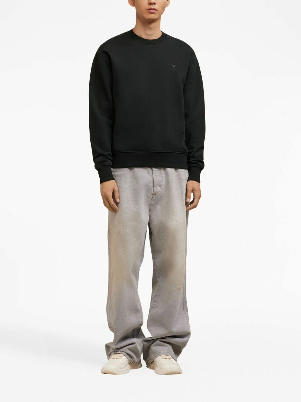 AMI Paris Black Ami De Coeur Cotton Sweatshirt