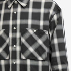 Uniform Bridge Men's Two Pocket Check Shirt in Black