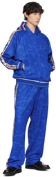 BAPE Blue Solid Camo One Point Relaxed Fit Sweatpants