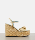 Valentino Garavani Cœur Royal leather espadrille wedges