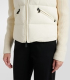 Moncler Grenoble Down-paneled virgin wool cardigan