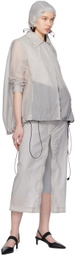 JOHANNA PARV Gray Vent Midi Skirt