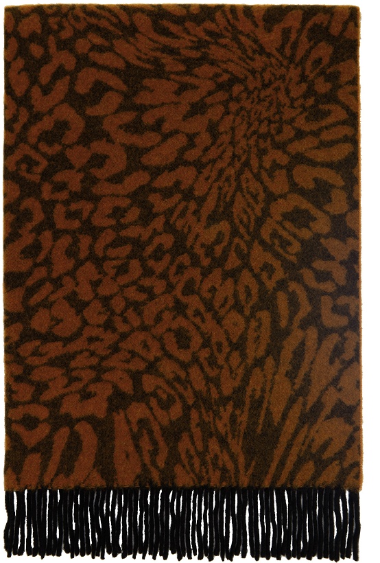 Photo: Études Brown & Orange Leopard Magnolia Scarf