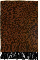 Études Brown & Orange Leopard Magnolia Scarf