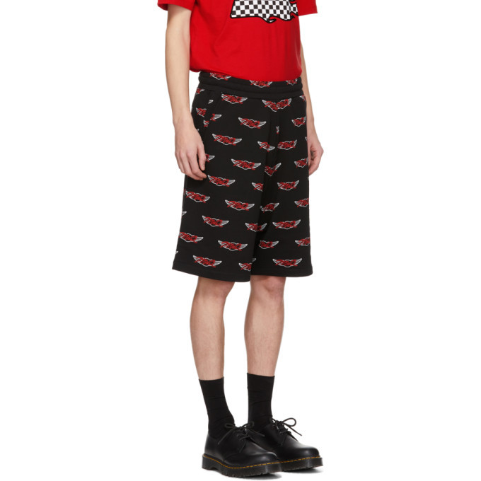 McQ Alexander McQueen Black All Over Racing Logo Low Shorts