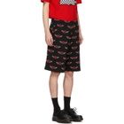 McQ Alexander McQueen Black All Over Racing Logo Low Shorts