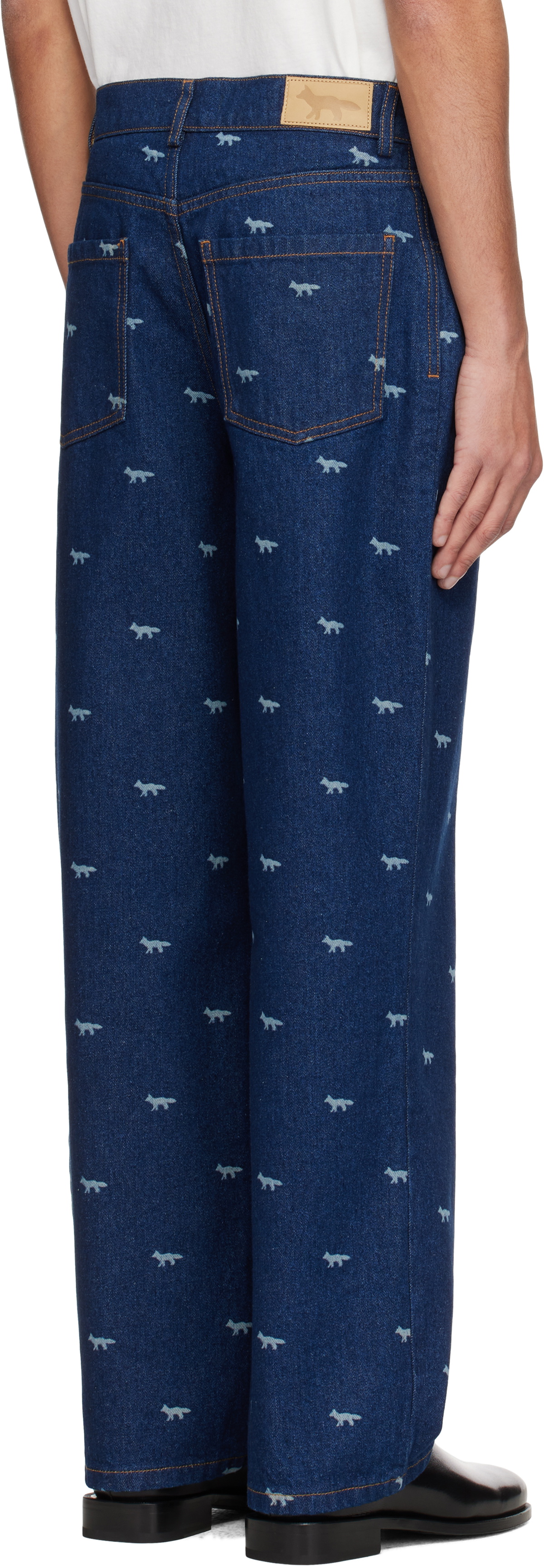Maison Kitsuné Navy Relaxed Jeans