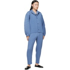 HOMME PLISSÉ ISSEY MIYAKE Blue Linen Like Jacket