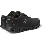 On - Cloud Rubber-Trimmed Mesh Running Sneakers - Black