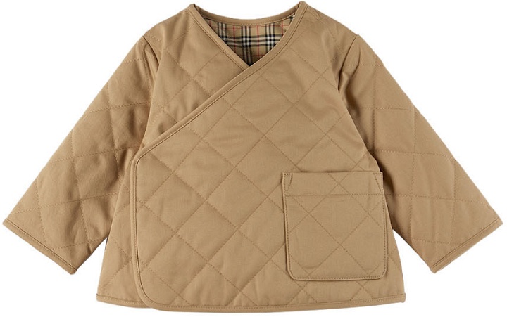 Photo: Burberry Baby Reversible Beige Quilted Jacket