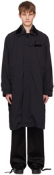 sacai Black Taslan Coat