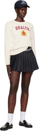 Sporty & Rich Gray Abigail Wool Pleated Miniskirt