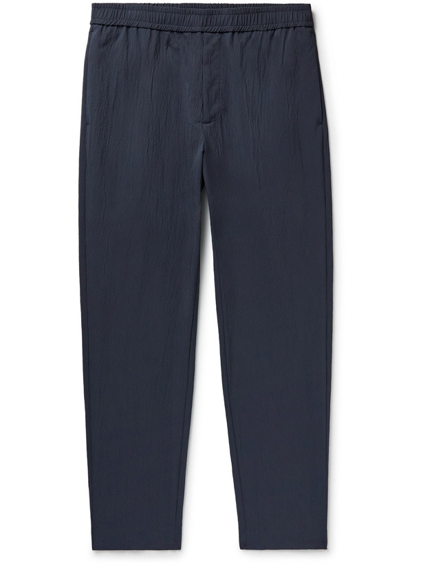 Photo: Theory - Graham Tapered Crinkled Nylon-Blend Trousers - Blue