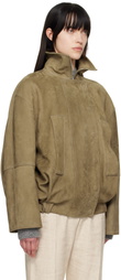 JACQUEMUS Taupe La Croisière 'The Ciro' Leather Jacket