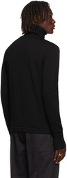 Jil Sander Black Wool Half-Zip Sweater