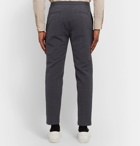 Theory - Curtis Tapered Puppytooth Stretch Wool-Blend Drawstring Trousers - Gray
