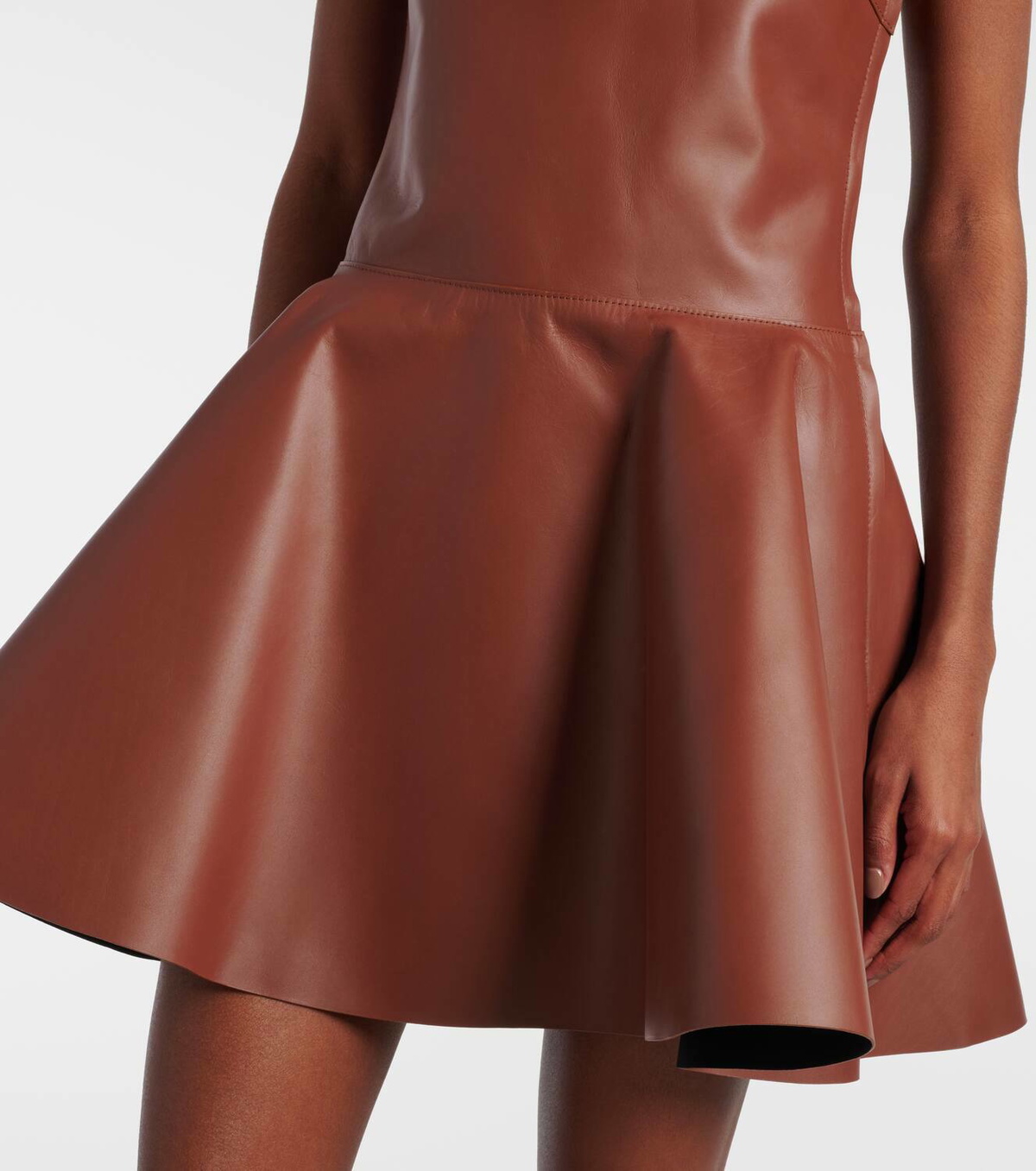 JW Anderson Peplum leather minidress JW Anderson