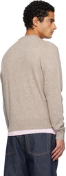 Acne Studios Beige Crewneck Yak Wool Sweater