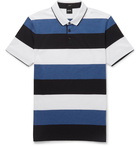 Hugo Boss - Striped Cotton-Jersey Polo Shirt - Men - Blue