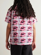 thisisneverthat - Ryota Daimon Lips Convertible-Collar Printed Woven Shirt - Pink