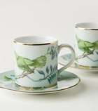 Aquazzura Casa Secret Garden set of 2 espresso cups and saucers