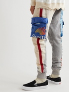 Greg Lauren - Tapered Patchwork Upcycled Cotton-Blend Canvas, Twill and Jersey Sweatpants - Multi