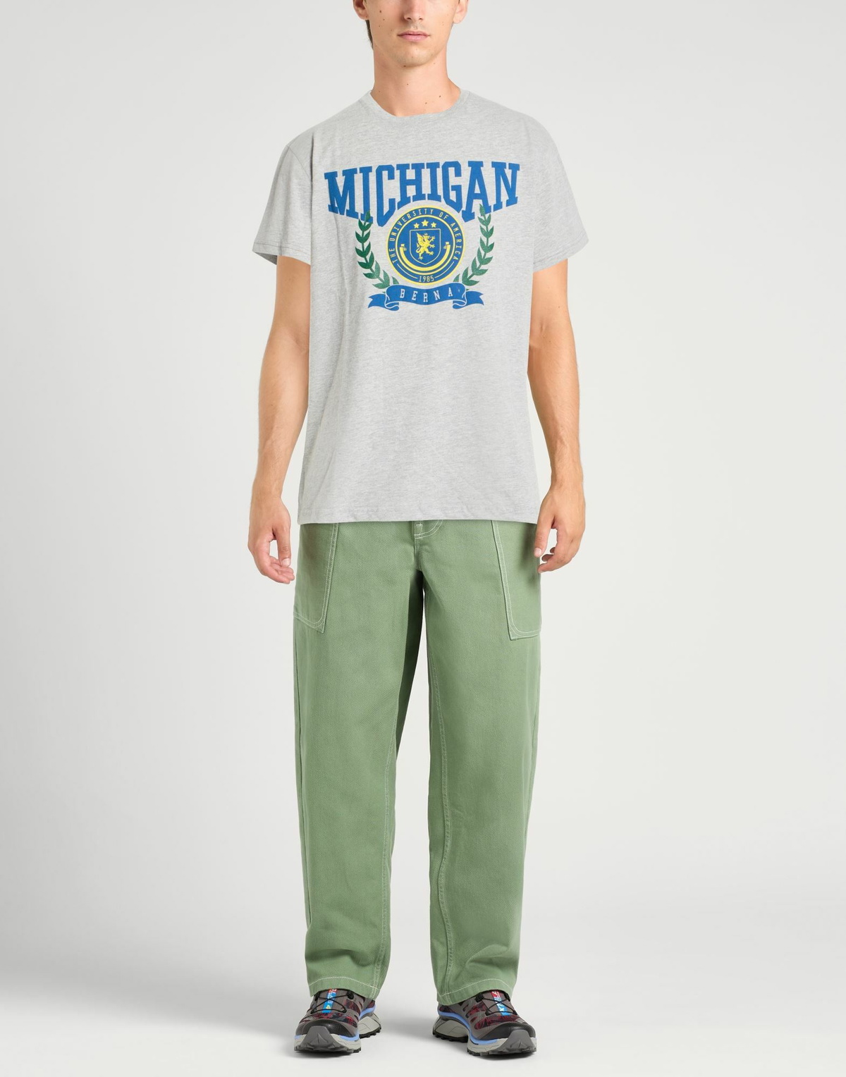 Berna Mens T-shirt Light in Grey