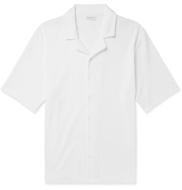 Photo: Sunspel - Camp-Collar Cotton-Terry Shirt - White