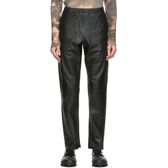 Stand Studio Black Leather Alan Pants