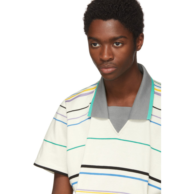 Lanvin Beige Striped Polo
