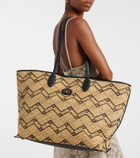 Valentino Garavani VLogo Large raffia tote bag