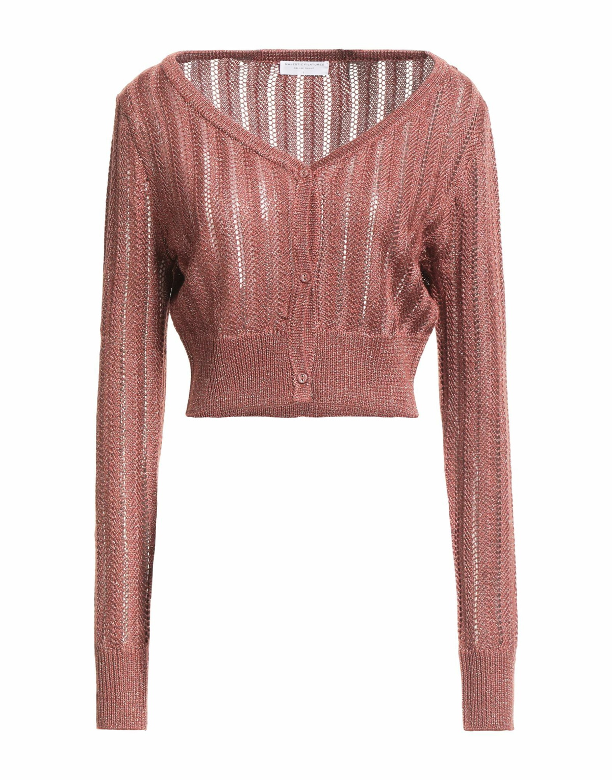 Majestic Filatures Womens Cardigan in Brown