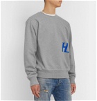 Helmut Lang - Logo-Print Loopback Cotton-Jersey Sweatshirt - Gray