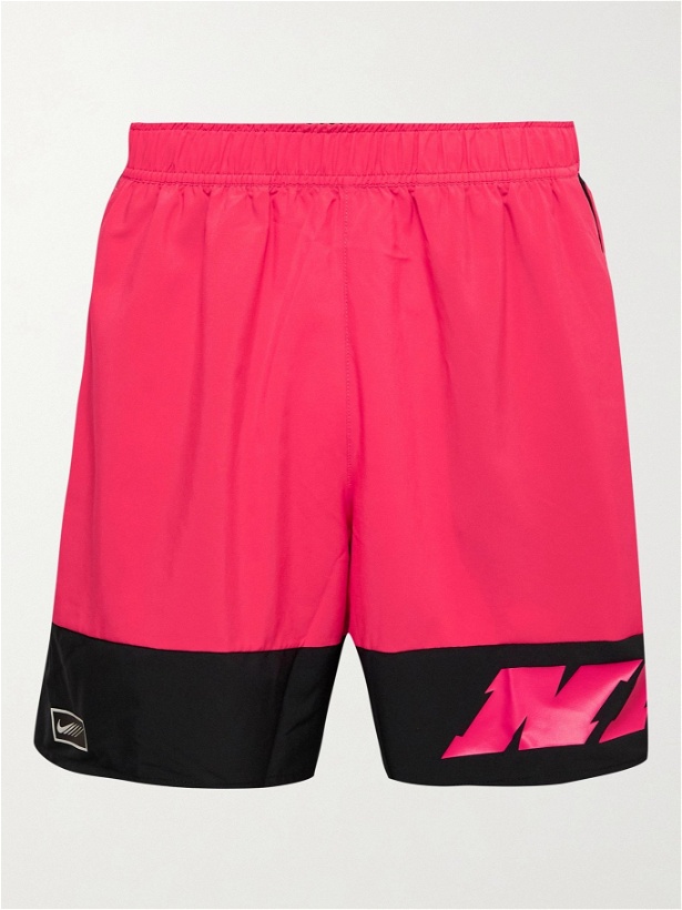 Photo: Nike Training - Sport Clash Logo-Print Dri-FIT Shorts - Red