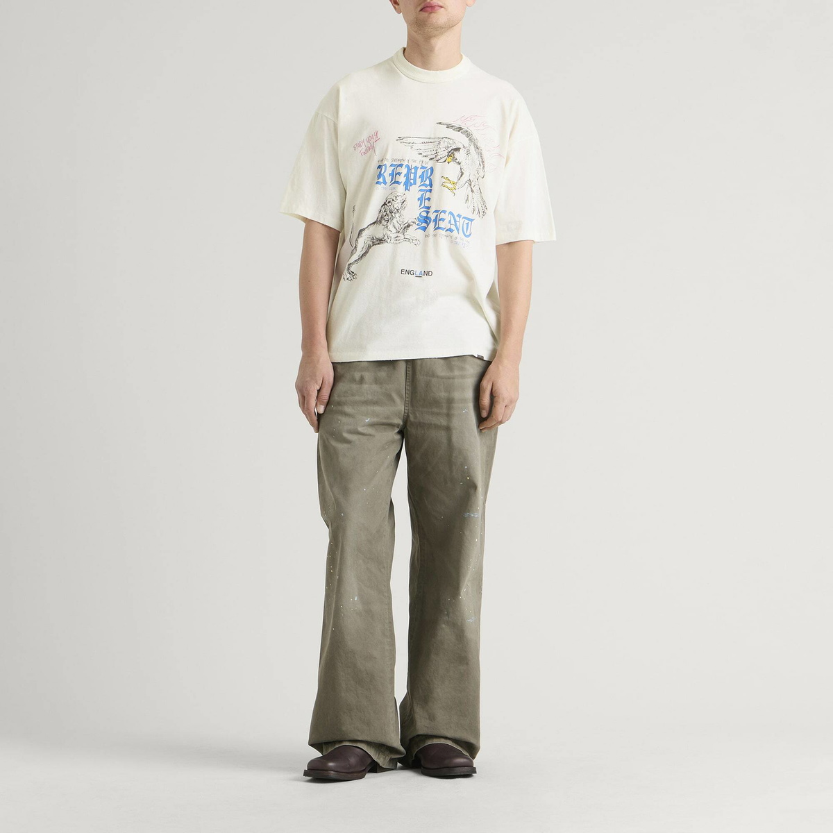 Represent Men's Enemy T-Shirt in Flat White