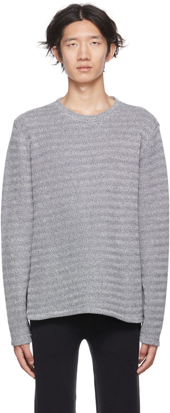 Photo: Vince Off-White & Navy Loose Knit Sweater