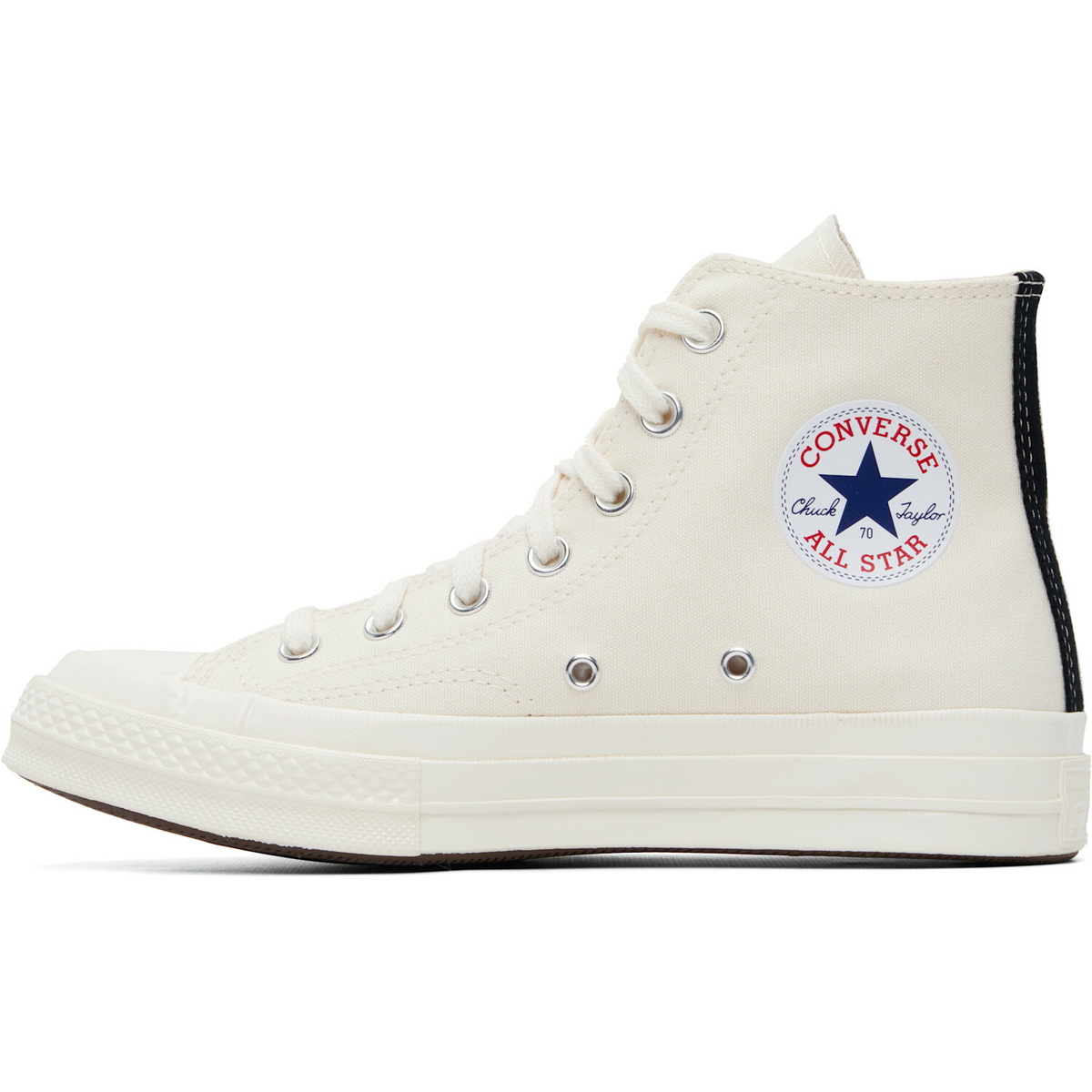 COMME des GARÇONS PLAY Off-White Converse Edition Chuck 70 OG Single Heart Sneakers