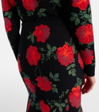 Carolina Herrera Floral jacquard midi skirt