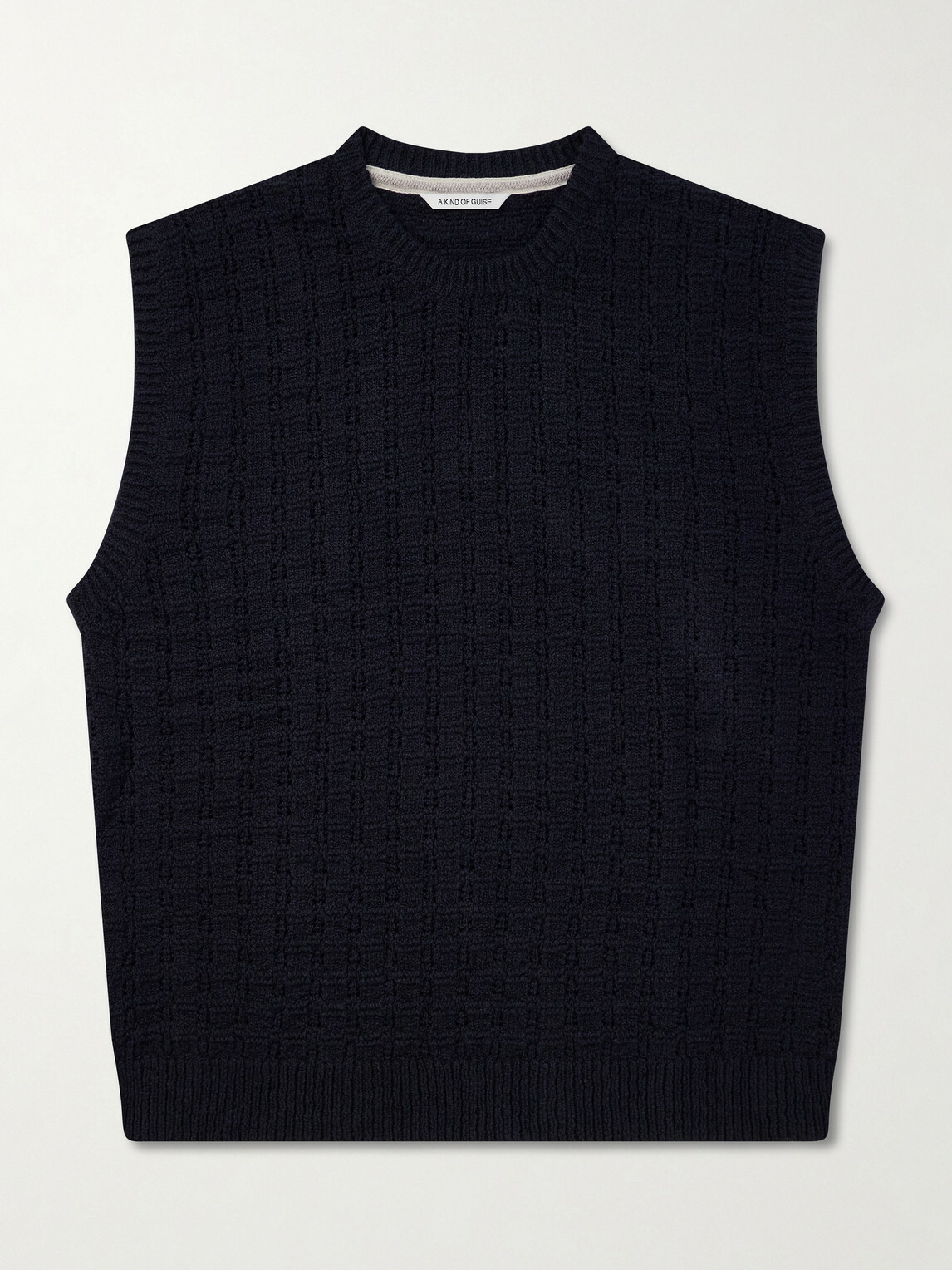A Kind Of Guise - Tembe Cable-Knit Cotton Vest - Black