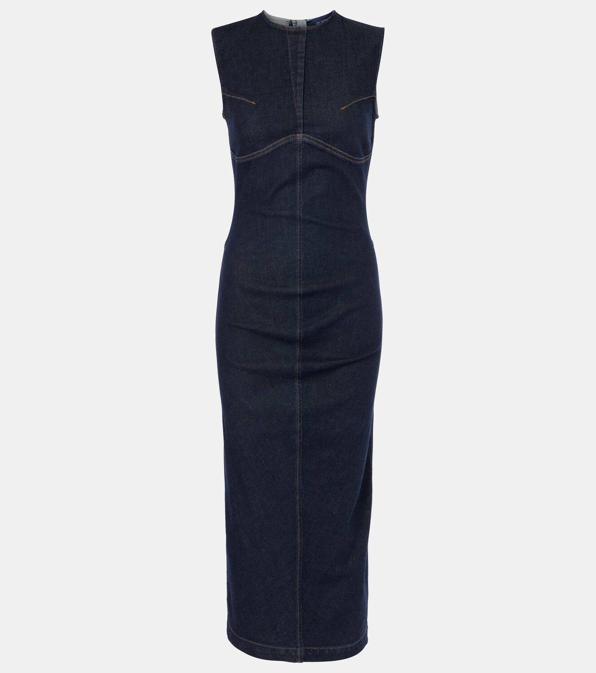Sportmax Geranio denim midi dress
