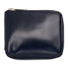 Maison Margiela Navy Polished Zip-Around Wallet