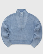 Closed Cropped Troyer Blue - Womens - Pullovers