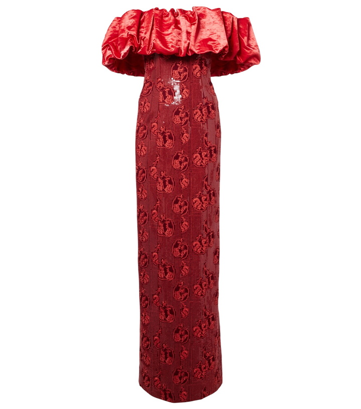 Photo: Markarian Rowan sequined off-shoulder bustier gown