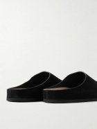 Common Projects - Logo-Debossed Suede Clogs - Black