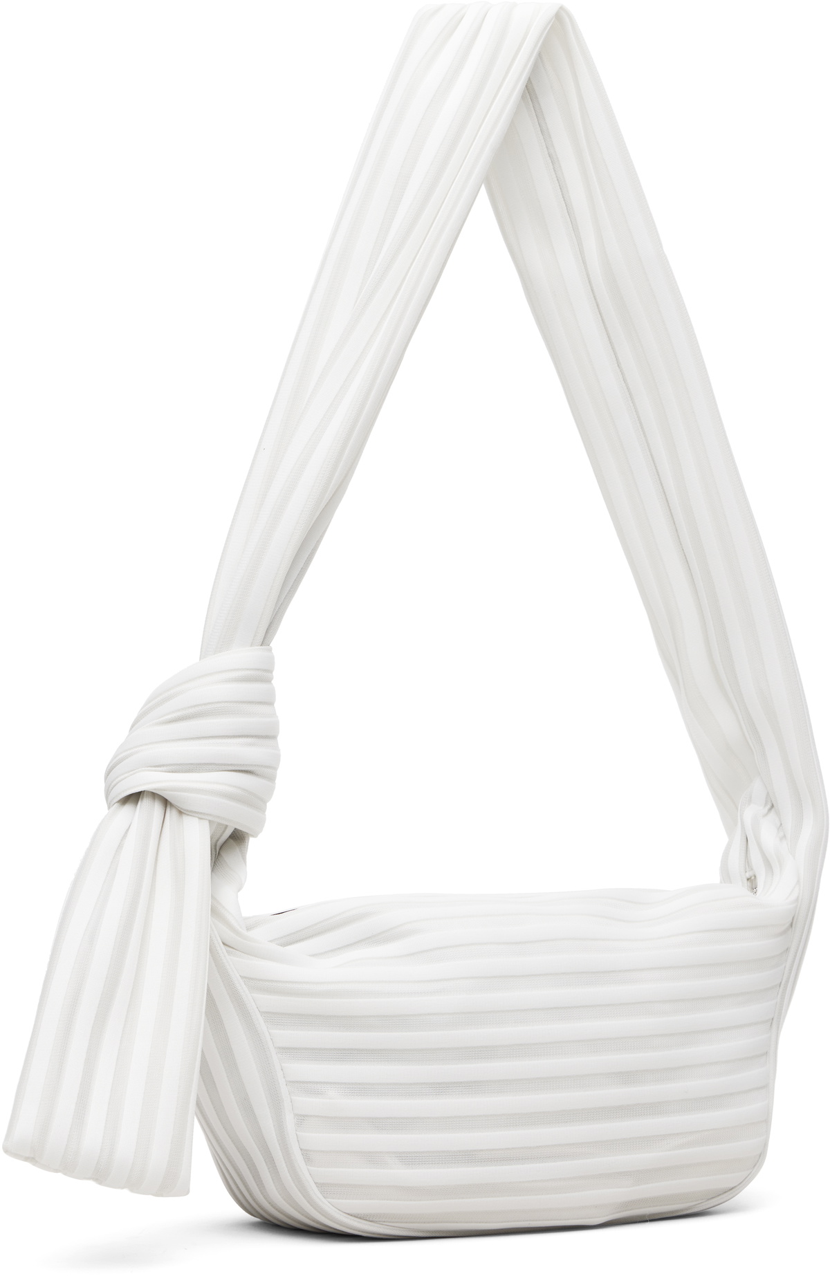ISSEY MIYAKE Off-White Linear Knit 58 Bag
