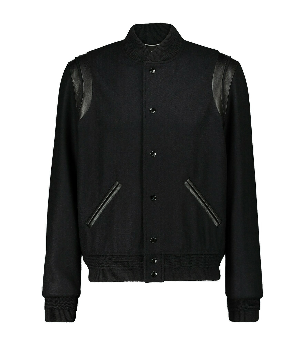 SAINT LAURENT TEDDY JACKET  ウール ジャケット Saint Laurent 2021 Teddy Varsity Jacket - Size L - TheRelux.com
