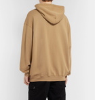 Balenciaga - Oversized Logo-Print Loopback Cotton-Jersey Hoodie - Beige